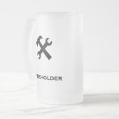 Hamer Moersleutel Stakeholder zwart Matglas Bierpul (Voorkant links)