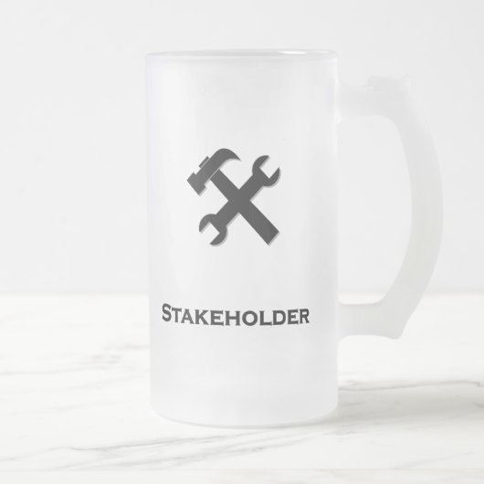 Hamer Moersleutel Stakeholder zwart Matglas Bierpul (Rechts)