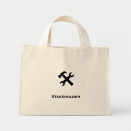 Hamer Moersleutel Stakeholder zwart Mini Tote Bag