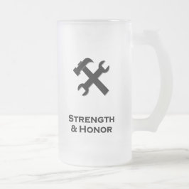 Hamer Moersleutel Sterkte en Honor Zwart Matglas Bierpul