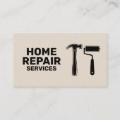 Hamer & Paint Roller - Home Repair Services Visitekaartje (Voorkant)
