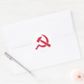 Hamer Sickle Ronde Sticker (Envelop)