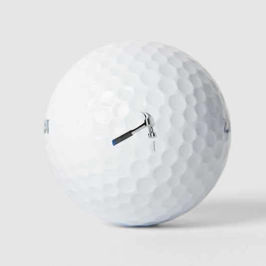 Hamer slaat spijker golfballen (Voorkant)