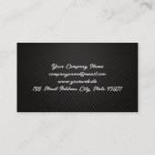 Hamer Sleutel Logo | Koolstofvezel Visitekaartje (Achterkant)