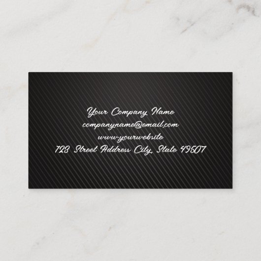 Hamer Sleutel Logo | Koolstofvezel Visitekaartje (Achterkant)