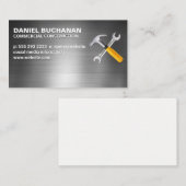 Hamer Sleutel | Metaal Visitekaartje (Voorkant / Achterkant)