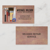 Hamer Sleutelborstel Zaag | Handyman Visitekaartje (Voorkant / Achterkant)