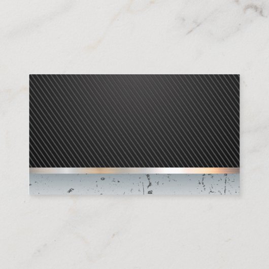 Hamer Sleutels Logo | Koolstofvezel | Metaalglans Visitekaartje (Achterkant)