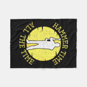 Hamer Tijd Altijd Grappig Bouw Beheer Fleece Deken (Voorkant (Horizontaal))