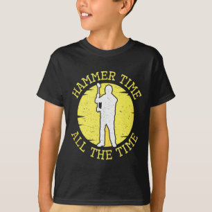 Hamer Tijd Altijd Grappig Bouw Beheer T-shirt