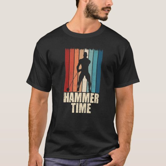 Hamer Tijd Werpen Werp Werper Atletiek App T-shirt (Voorkant)