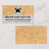Hamer voor hardhat | Marmer | Geperst hout Visitekaartje (Voorkant / Achterkant)