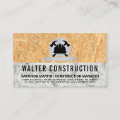 Hamer voor hardhat | Marmer | Geperst hout Visitekaartje (Voorkant)