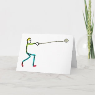 Hamer Werp Stickman Kaart