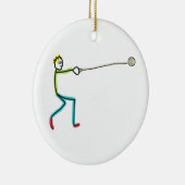 Hamer Werp Stickman Keramisch Ornament (Rechts)