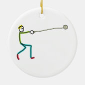 Hamer Werp Stickman Keramisch Ornament (Achterkant)