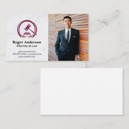 hamer | wet | Zakelijk Man Visitekaartje (Voorkant / Achterkant)