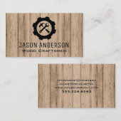 Hamer Wrench Tool Logo | blauwe kraag Visitekaartje (Voorkant / Achterkant)