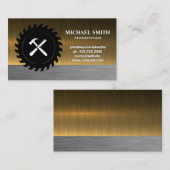 Hamerbeitel | Cirkelzaag | Metalen Visitekaartje (Voorkant / Achterkant)