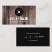 hamerbeitelzaag | Hout Visitekaartje (Voorkant / Achterkant)