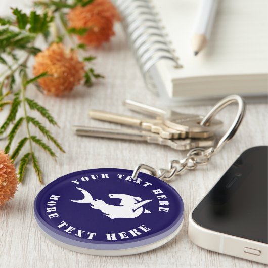 Hamerhaai aangepaste sleutelhanger (Voorkant Rechts)