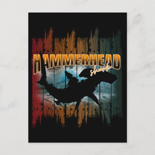 hamerhaai briefkaart (Voorkant)