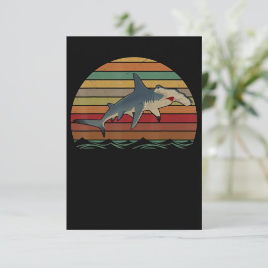 hamerhaai grappig cadeau bedankkaart (Staand voorkant)