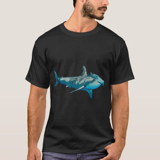 Hamerhaai Kleur Print T-shirt (Voorkant)