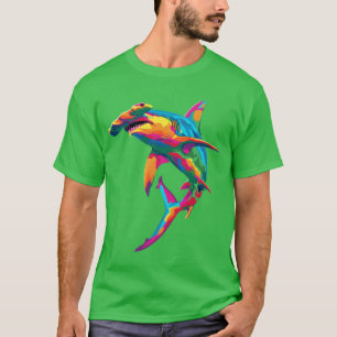 Hamerhaai Oceaan Dier Popart grappig T-shirt