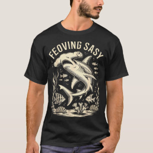 Hamerhaai oceaan vis koraalrif mariene t-shirt