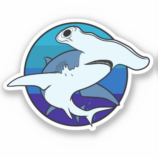 hamerhaai sticker (Voorkant)
