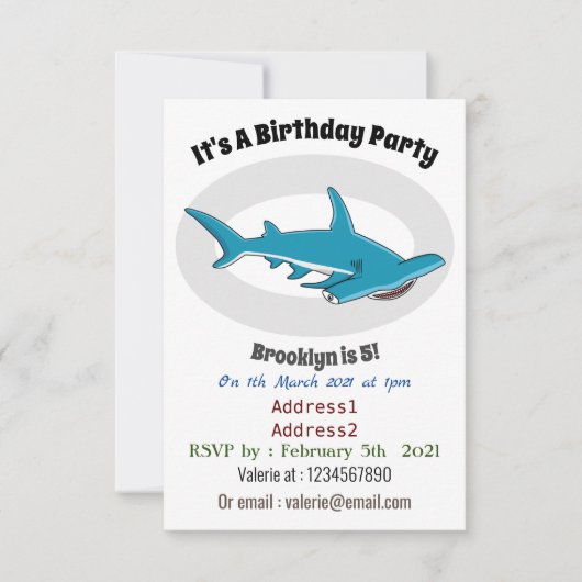 Hamerhaathaiaardappel stripillustratie  kaart (Voorkant)