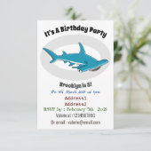 Hamerhaathaiaardappel stripillustratie  kaart (Staand voorkant)