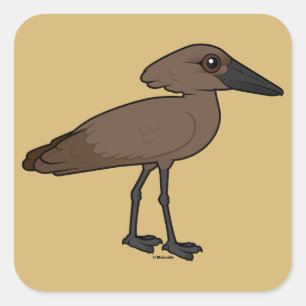 Hamerkop Vierkante Sticker