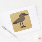 Hamerkop Vierkante Sticker (Envelop)