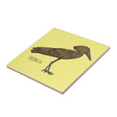 Hamerkop-vogelschildering Tegeltje (Zijkant)