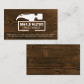 Hamerkopgereedschap | Houten plank Visitekaartje (Voorkant / Achterkant)