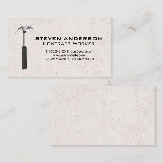 Hamerlogo | Grunge textuur muur Visitekaartje (Voorkant / Achterkant)