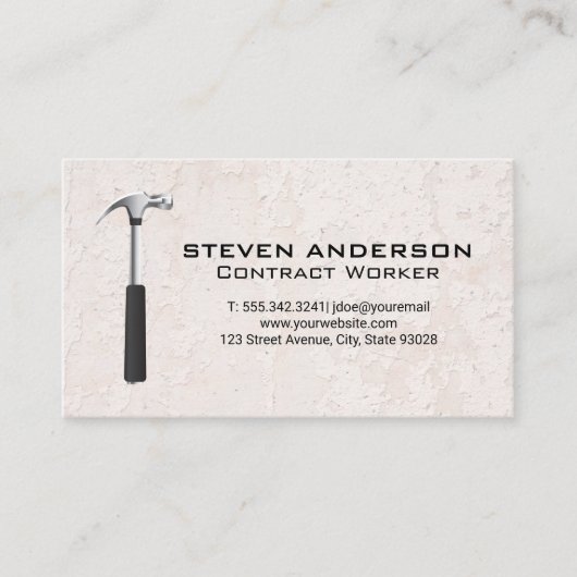 Hamerlogo | Grunge textuur muur Visitekaartje (Voorkant)