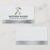 Hamermoersleutel | Bakstenen muur Staal Visitekaartje (Voorkant / Achterkant)