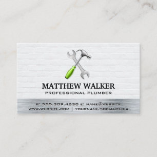 Hamermoersleutel Bakstenen muur Staal Visitekaartje