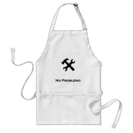 Hamermoersleutel Geen Problemo zwart Standaard Schort