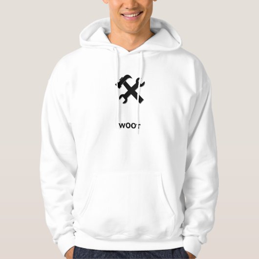 Hamermoersleutel w00t zwart hoodie (Voorkant)