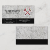 hamerpictogram | bouwontwikkelaar visitekaartje (Voorkant / Achterkant)