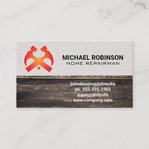 Hamers en Huis   Wandhout Visitekaartje