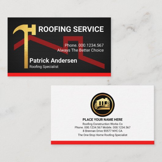 hamers op het gebouw met gaas visitekaartje (Voorkant / Achterkant)