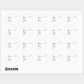 Hamerwerp Stickman Ronde Sticker (Vel)