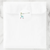 Hamerwerp Stickman Ronde Sticker (Tas)