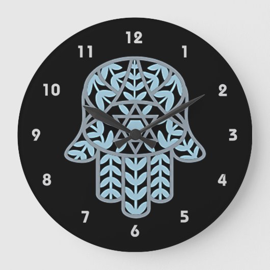 Hamesh Hamsa Wall Clock Grote Klok (Voorkant)