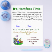 Hamfest Flyers, tweezijdig om aan te passen zoals  Flyer (Enkel)